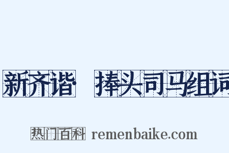 新齐谐·捧头司马组词是什么意思的图片